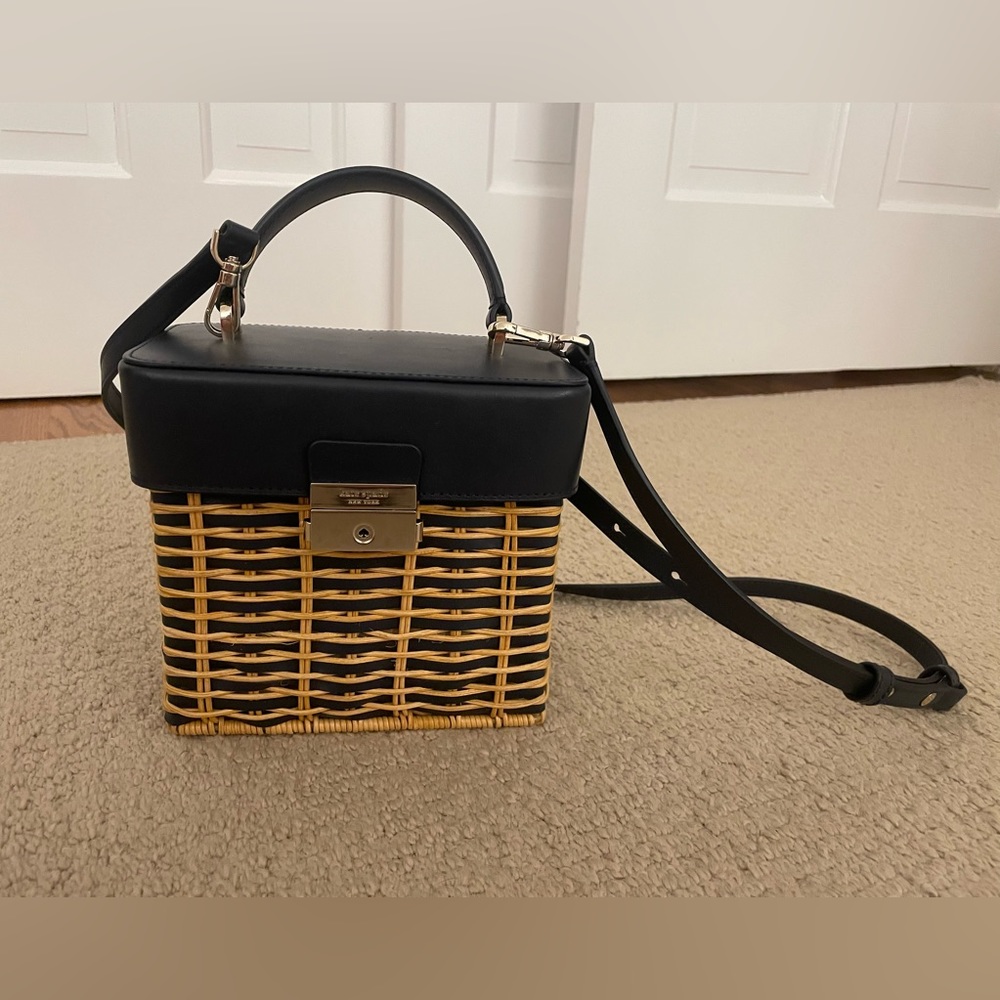 Kate Spade wicker and leather mini bag/ crossbody